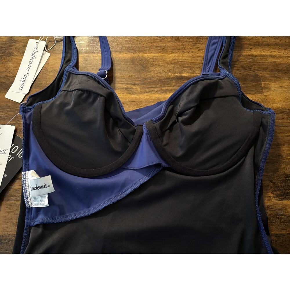 Miracle Suit Women’s 14 Sanibel Tankini Top Underwire Slimming Swim Bathing Suit - Picture 5 of 10